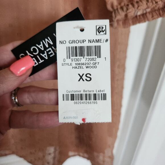 INC International Concepts Hazel Wood Long Sleeve Shift Dress - NWT - Size XS - Picture 3 of 8